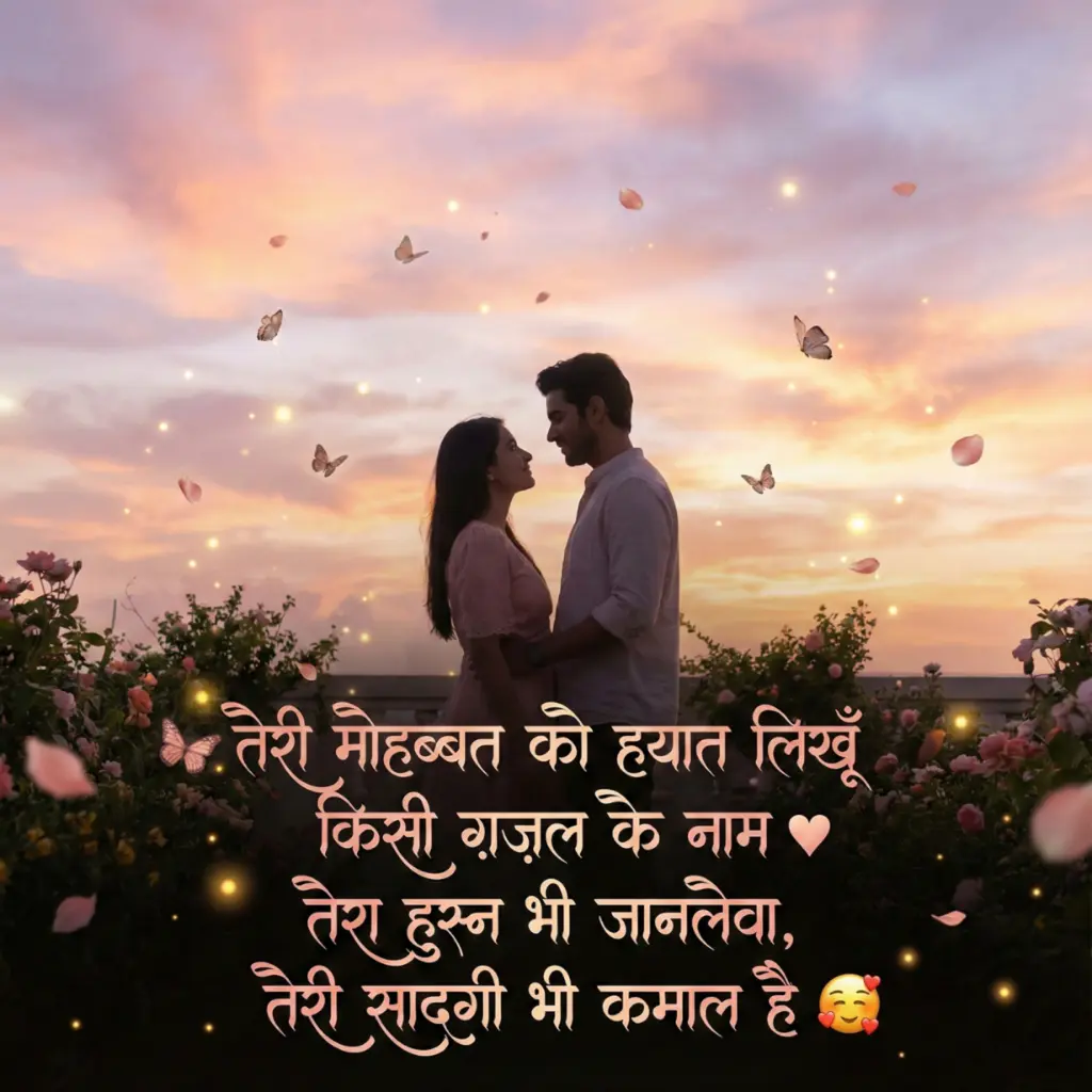 Latest Best Love Shayari in Hindi😍 - लव शायरी | जनवरी 2026, image size:1024x1024